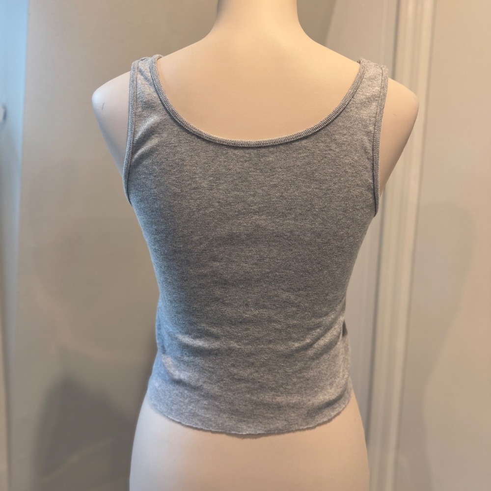 Brandy Melville-John Galt Gray Tank Top Cherub Graphic Cute | Size OS - Picture 5 of 6